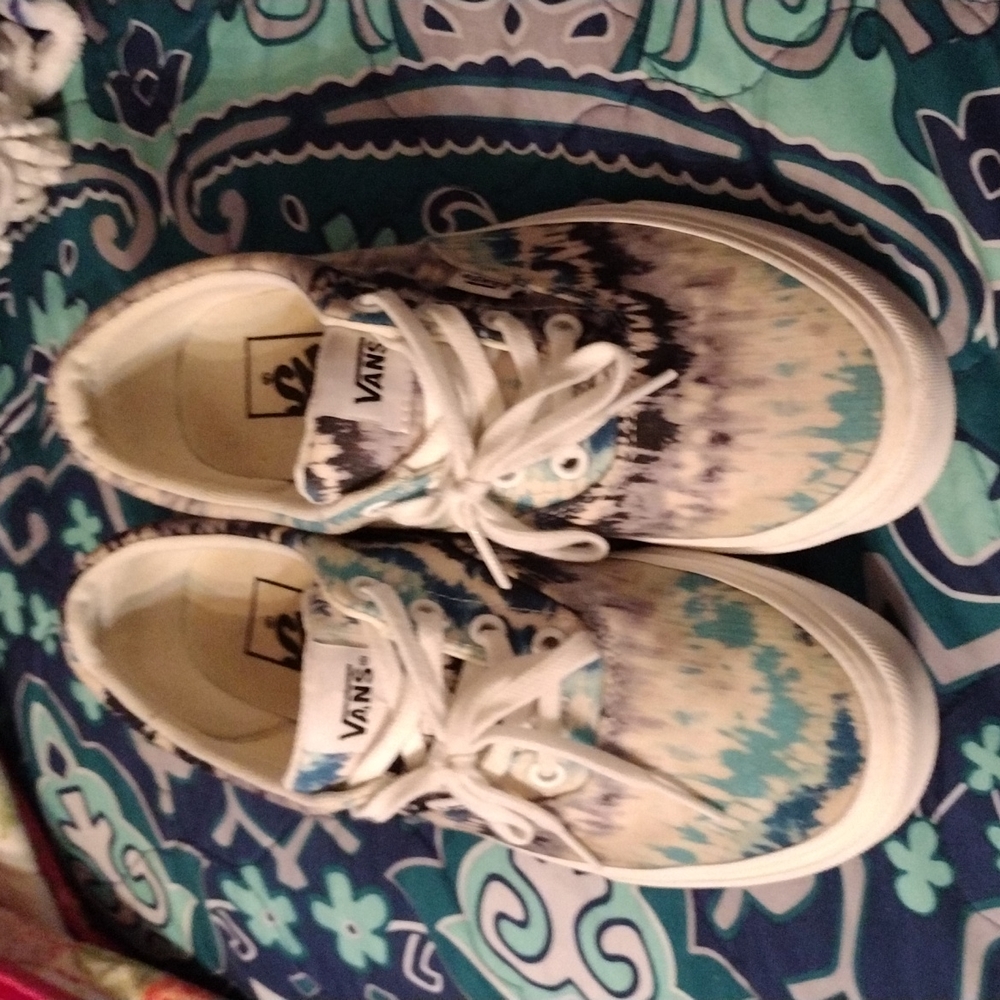 VANS DOHENY TYE DYE BLUE CASUAL SNEAKER women's size 7.5